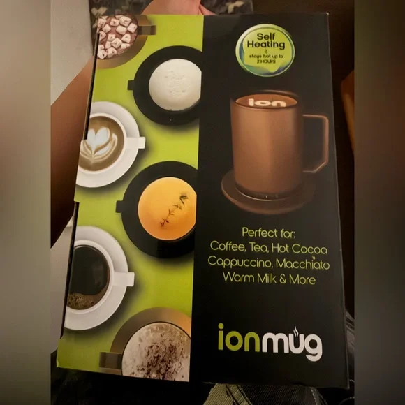ionMug & Charging Coaster, 12oz. Stainless Steel Self Heating Coffee Mug w/ Lid - Picture 1 of 10